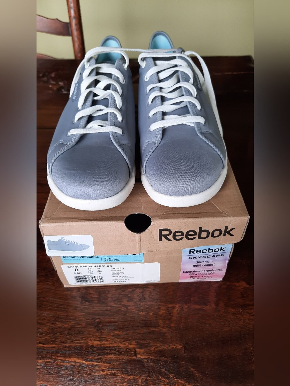 Reebok Women's SkyScape Sneakers - Gray & White Size 8